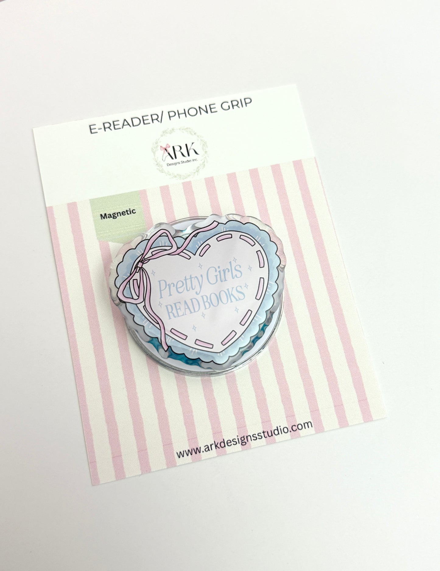 Pretty girls read books | Magnetic Phone & E-reader grip | Snap-On | MagSafe Style