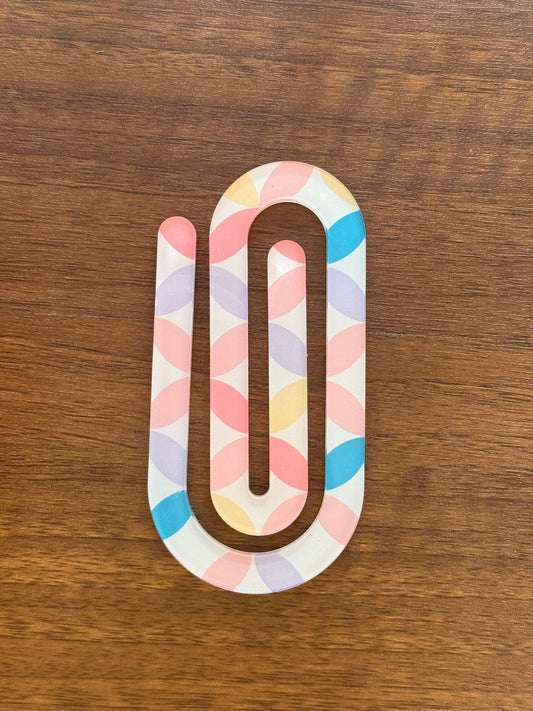 Retro Pink Jumbo Paper Clip/ Bookmark