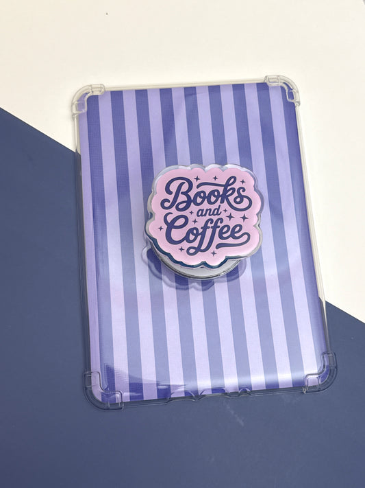 Books and coffee | Magnetic Phone & E-reader Grip | Snap-On | MagSafe Style