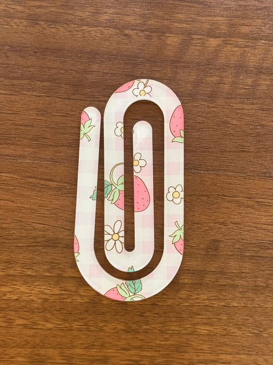 Strawberry Patch Jumbo Paper Clip/ Bookmark