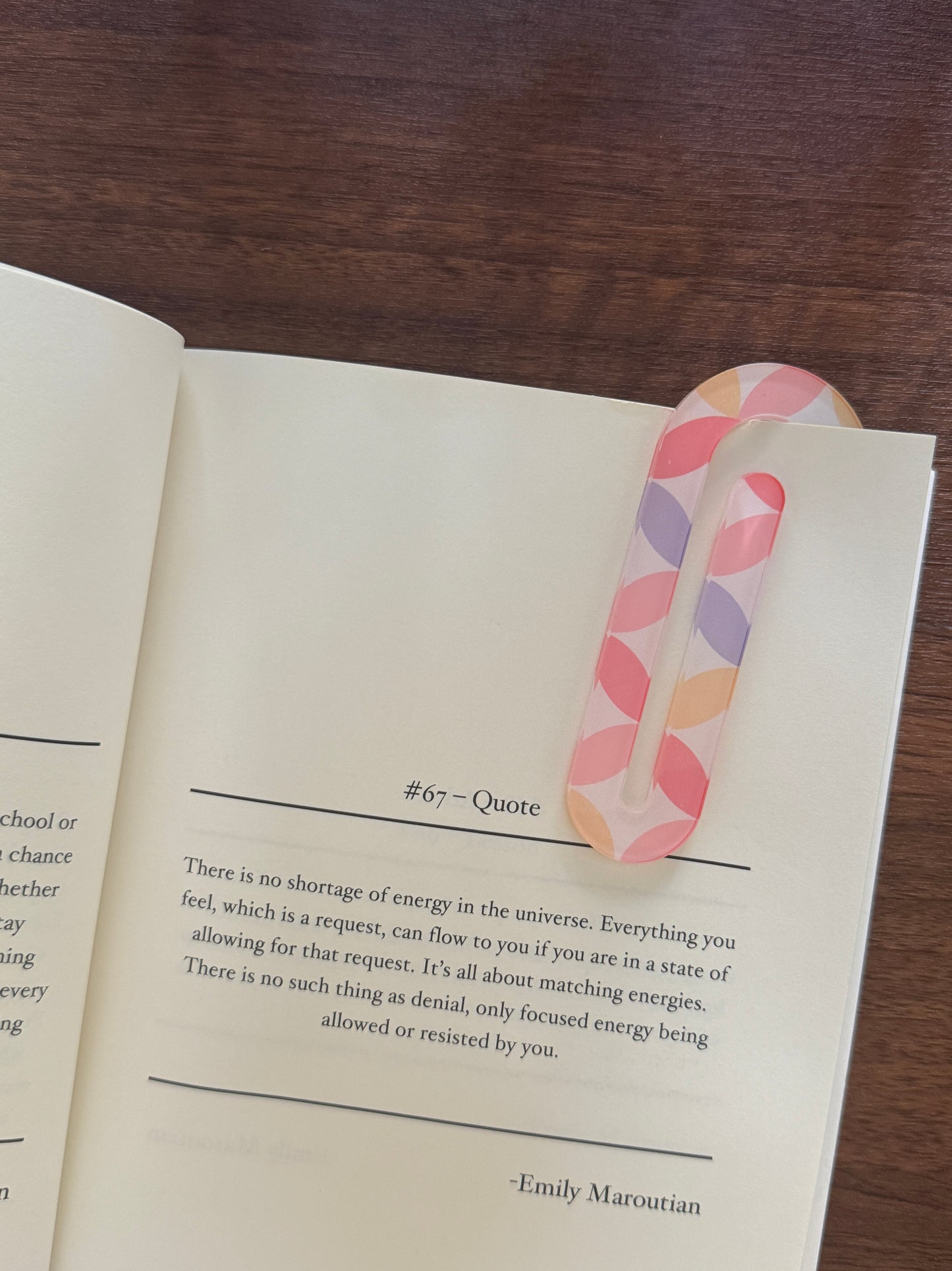 Retro Pink Jumbo Paper Clip/ Bookmark