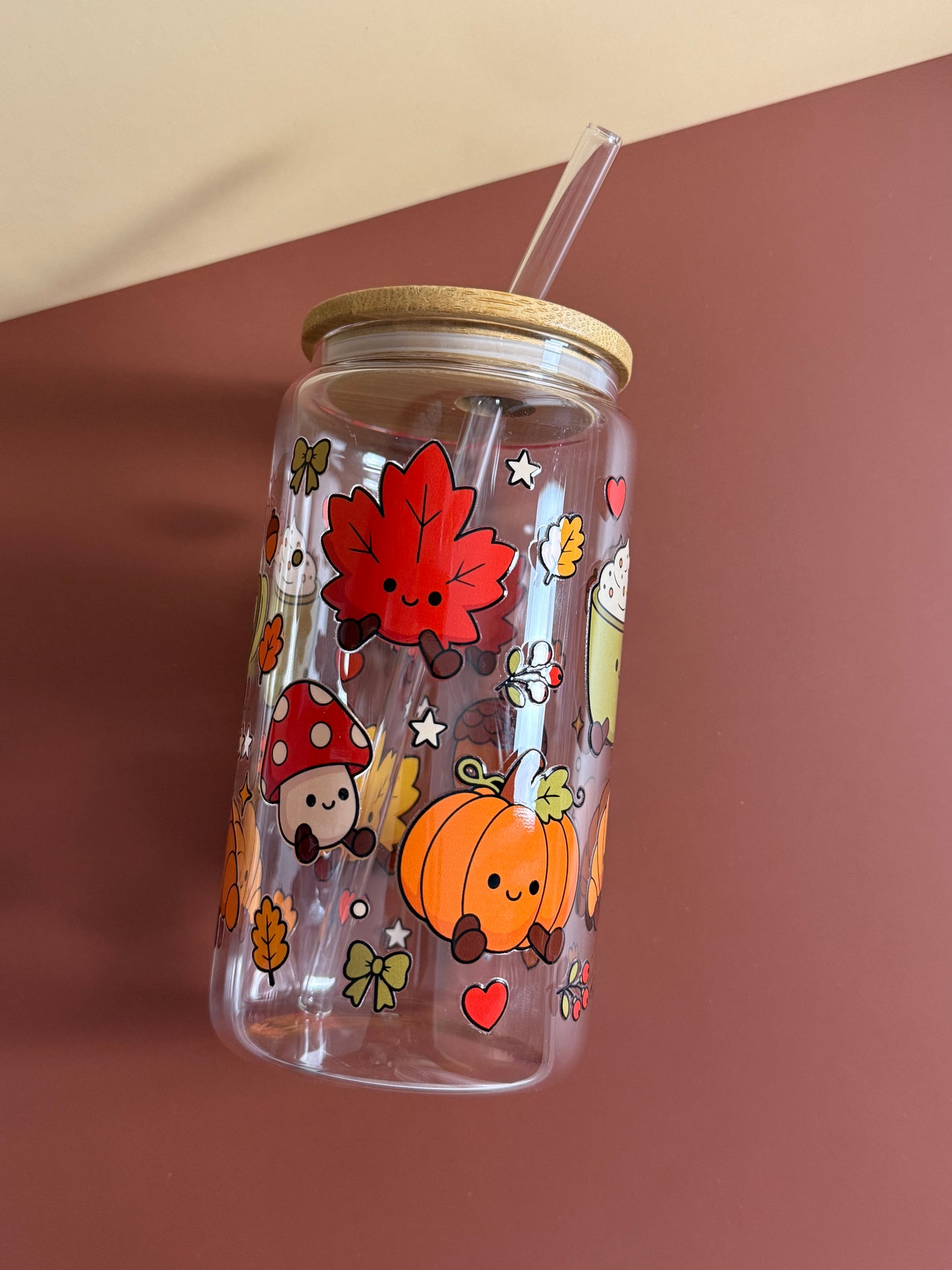 Autumn Jellies Glass Cup | 16oz glass cup