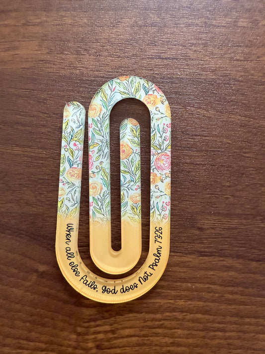 Faith (Psalm 73:26) jumbo Paper Clip: Bookmark