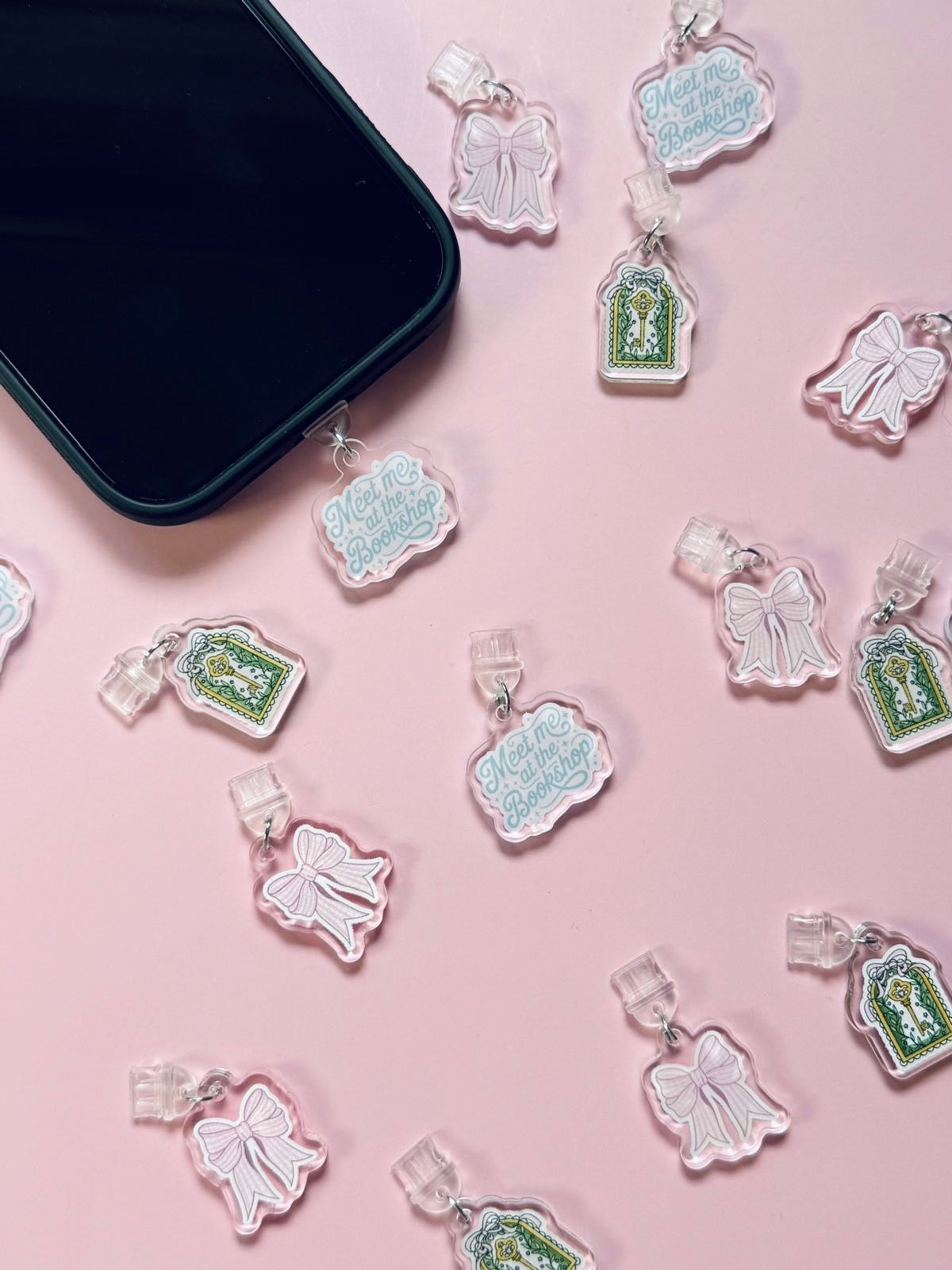 Acrylic USB-C Charms - Meet me at the bookshop