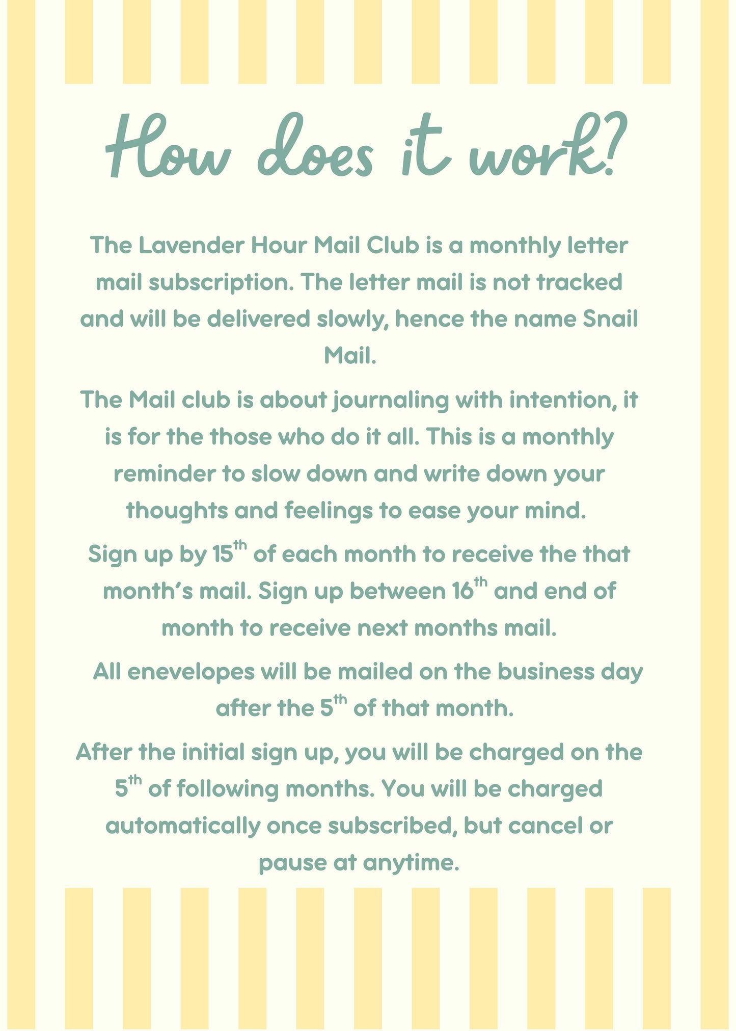 Lavender Hour Mail Club