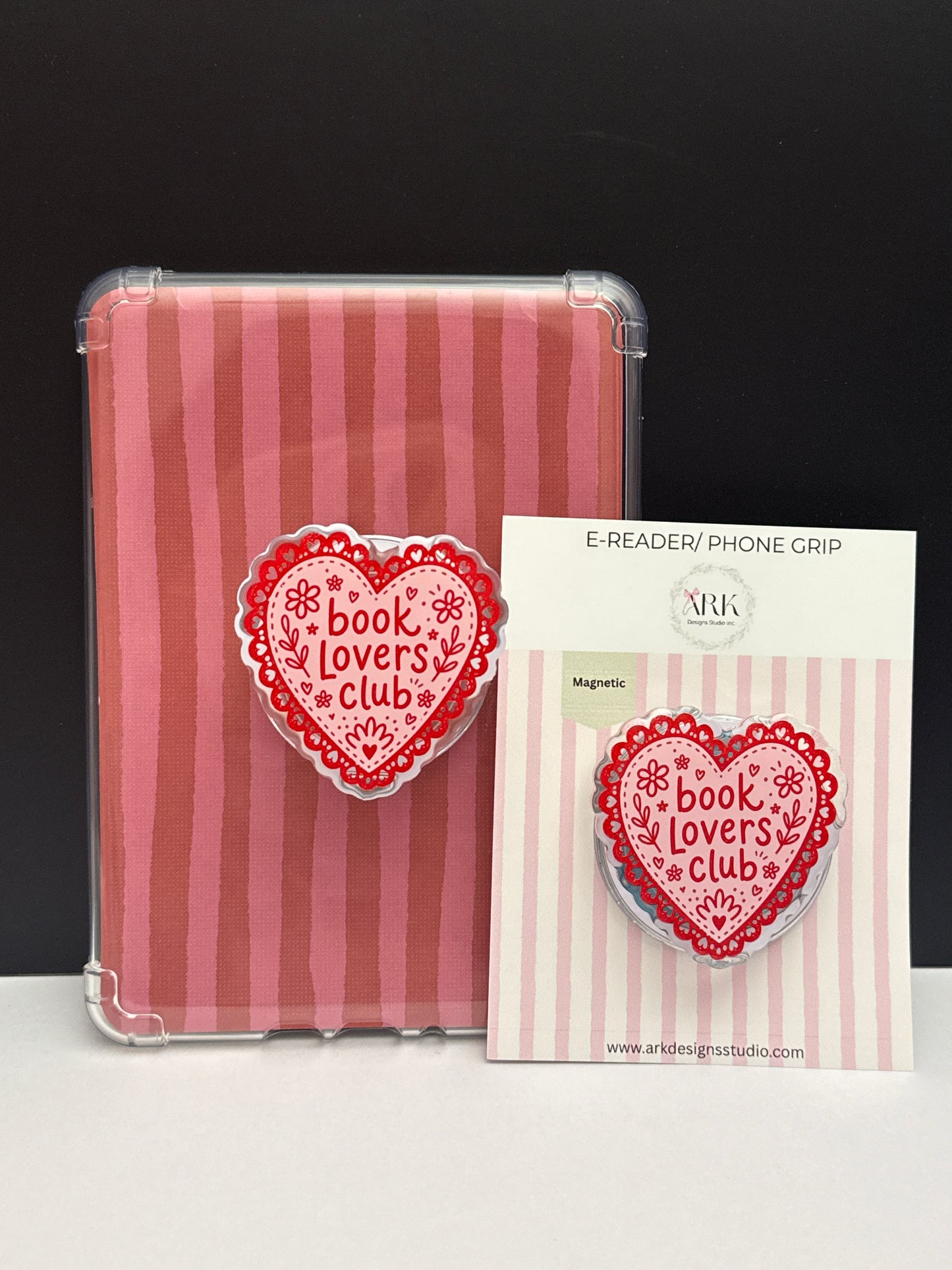 Book lovers club | Magnetic Phone & E-reader Grip | Snap-On | MagSafe Style