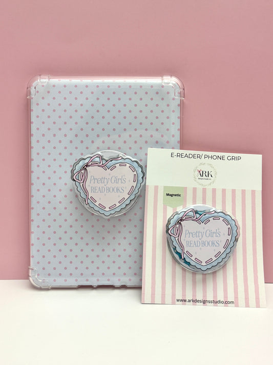 Pretty girls read books | Magnetic Phone & E-reader grip | Snap-On | MagSafe Style