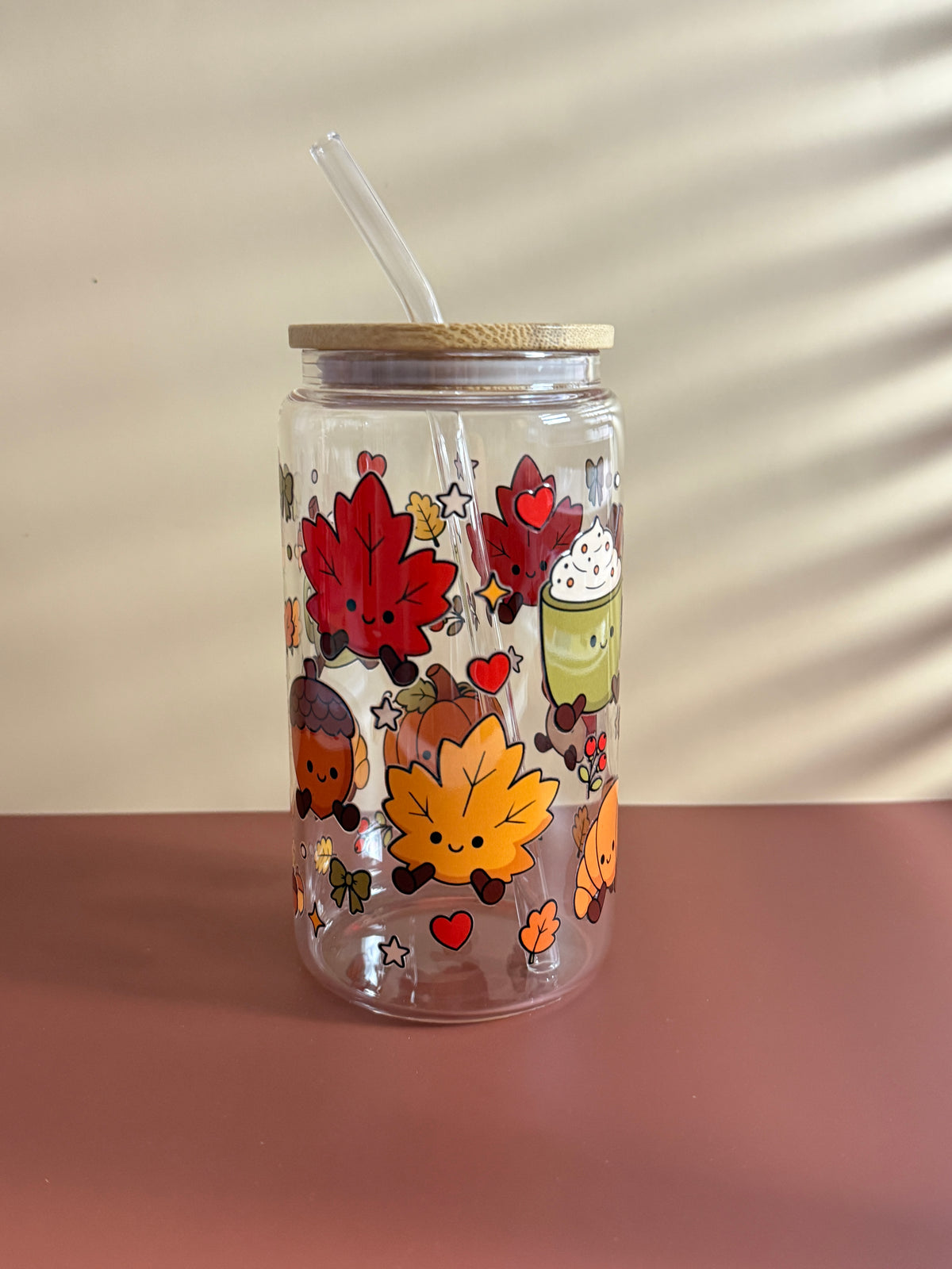 Autumn Jellies Glass Cup | 16oz glass cup