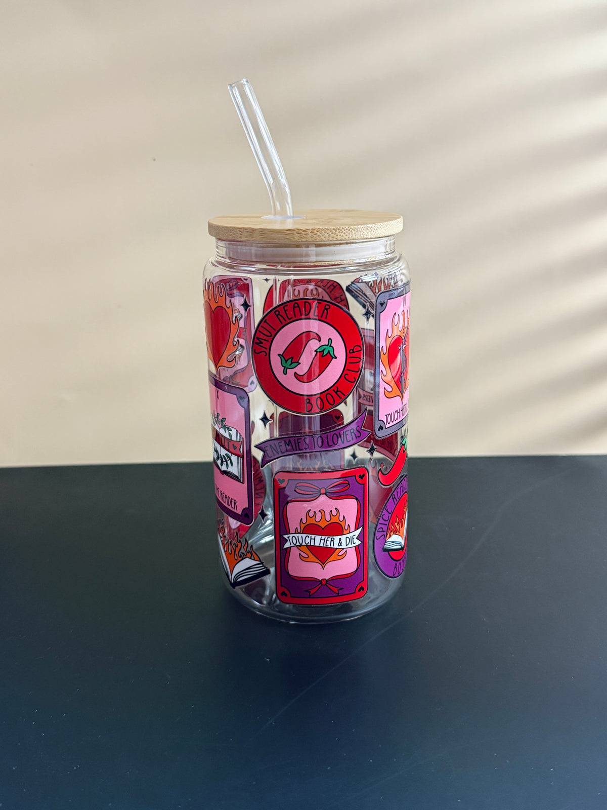 Slowburn Lovers Glass Cup | 16oz glass cup