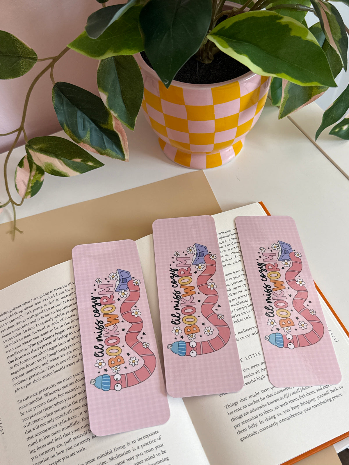 Double-Sided Laminated Bookmarks | Cute Bookish Bookmark | 6” x 2”