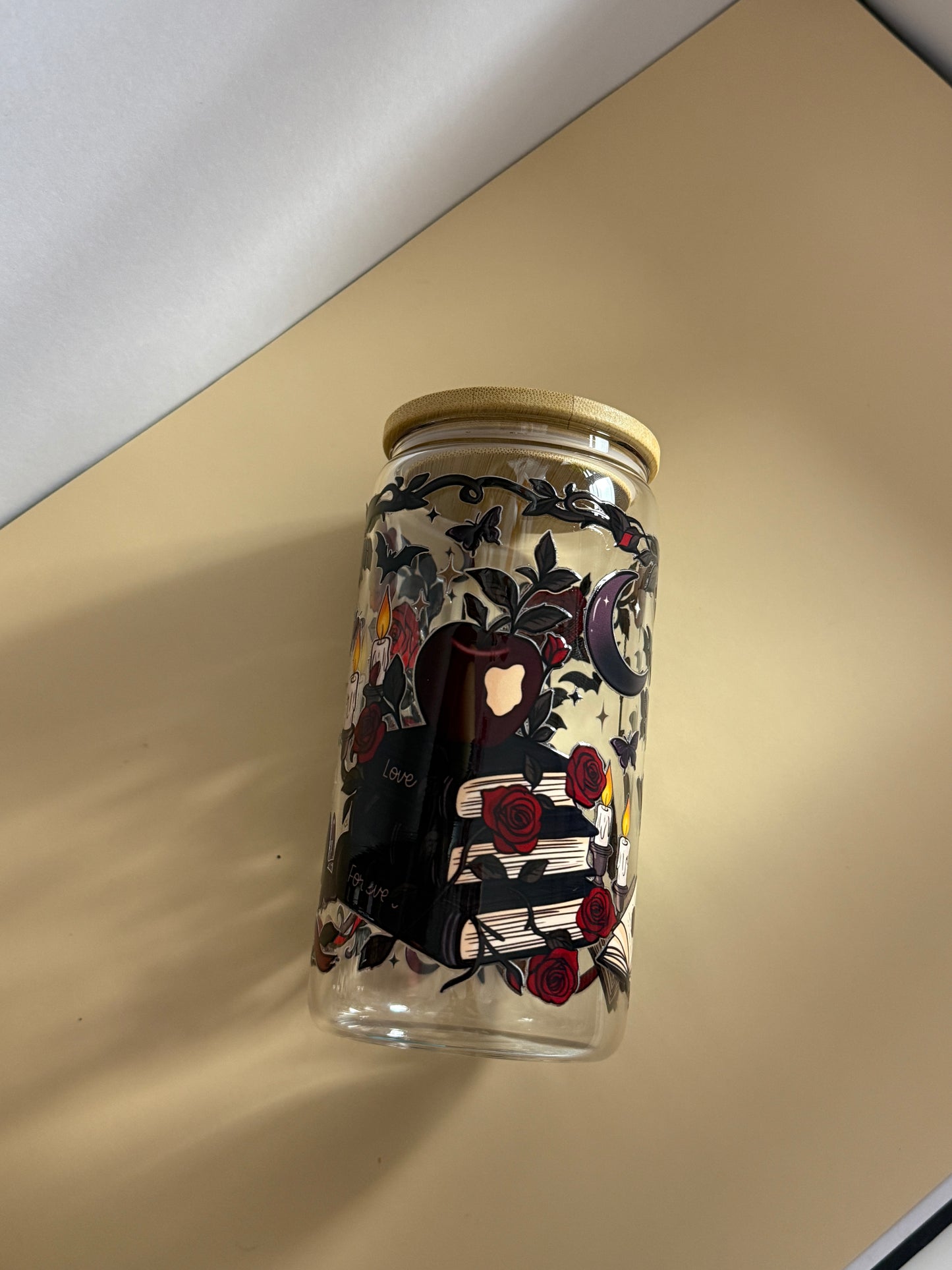 Dark Romance Glass Cup | 16oz glass cup (Copy)