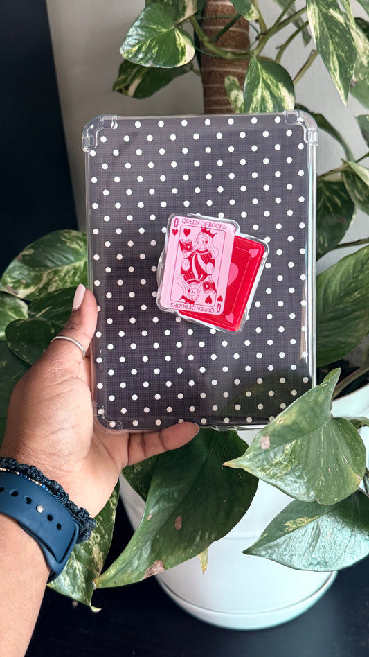 Queen of Books | Magnetic Phone & E-reader Grip | Snap-On | MagSafe Style