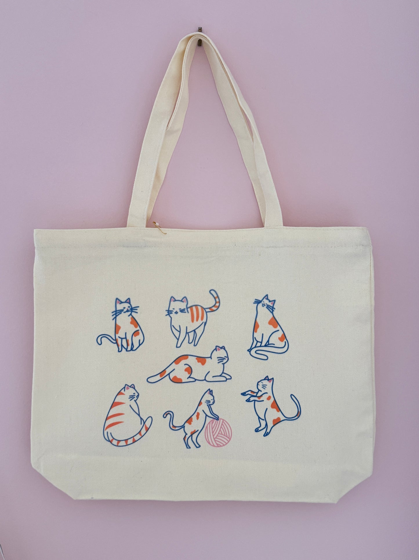 Cats on a Bag | Canvas Tote with Zipper