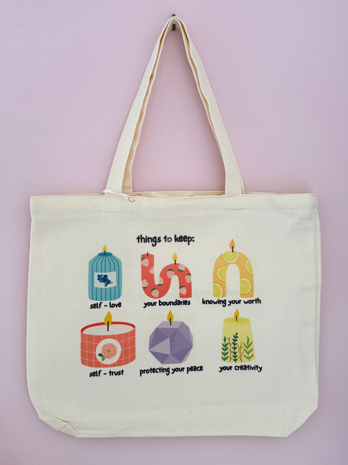 Self- Care | Canvas Tote with Zipper