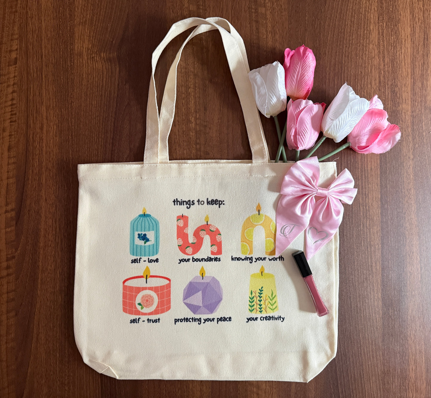 Self- Care | Canvas Tote with Zipper