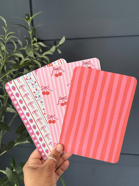 Kindle Insert | Red Collection | Premium Cardstock Inserts