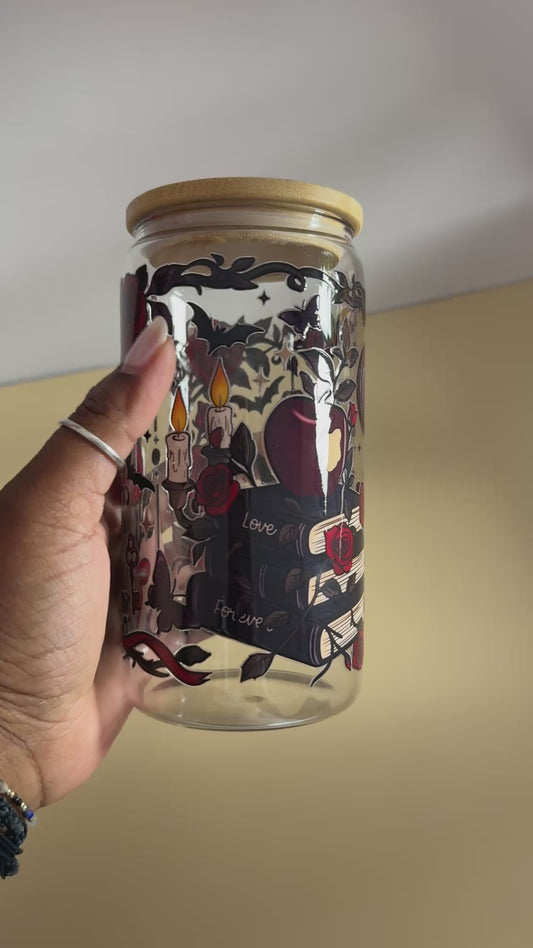 Dark Romance Glass Cup | 16oz glass cup (Copy)